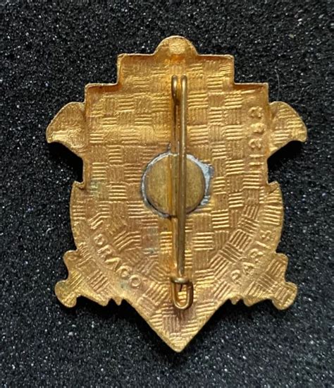 MÉDAILLE BROCHE PUCELLE insigne militaire ECOLE D ARTILLERIE EUR 9