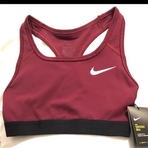 Nike Intimates And Sleepwear Nwt Nike Xs Red Drifit Classic Swoosh Bra Poshmark