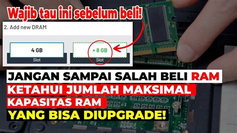 Ini Cara Mengetahui Jumlah Kapasitas RAM Yang Bisa Diupgrade Pada