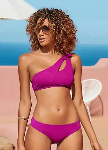 Pink One Shoulder Bustier Bikini By Bruno Banani Swimwear