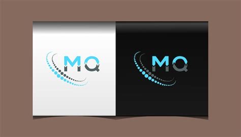 Modelo de ícone de vetor de design de logotipo moderno inicial mq