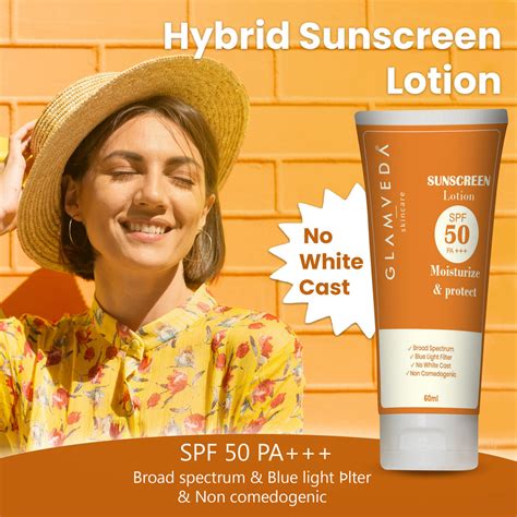 Glamveda Hybrid Sunscreen Lotion Spf 50 Pa Ultra Lightweight Hybrid Sunscreen Glamveda