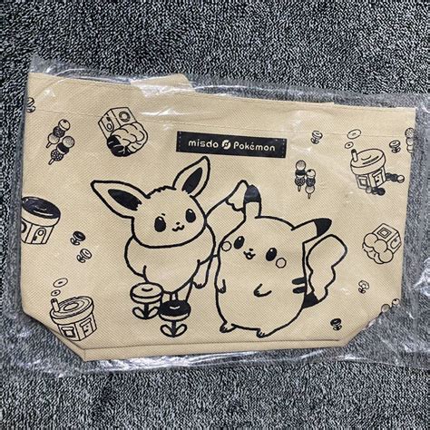 【未使用】新品 ミスド ミニトート ポケモン ピカチュウ イーブイ ポケットモンスター ミスタードーナツ 2019 福袋 トートバッグ バッグ