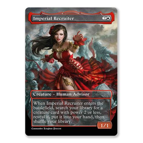 Imperial Recruiter Full Art Custom Mtg Proxy Card Print Mtg