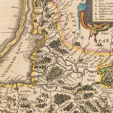 Carte Historique De La Prusse Orientale Vers 1635 Etsy