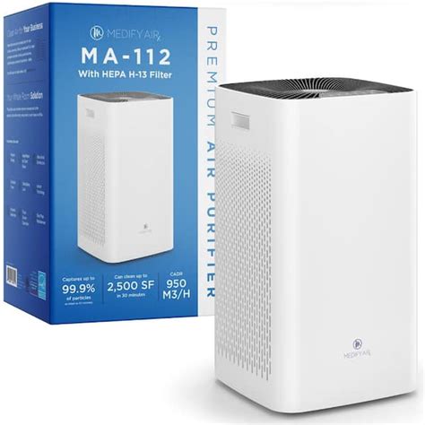 Medify Air Air Purifier H True Hepa Filter Sq Ft Coverage