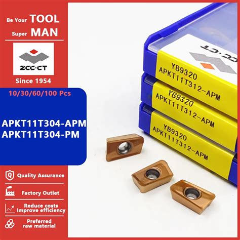 ZCC CT Original APKT11T304 APM APKT11T304 PM Milling Inserts APKT