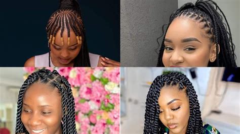 40 Latest Braided Hairstyles For Beautiful Woman 2022 New Trending Box And Cornrow Hairstyles