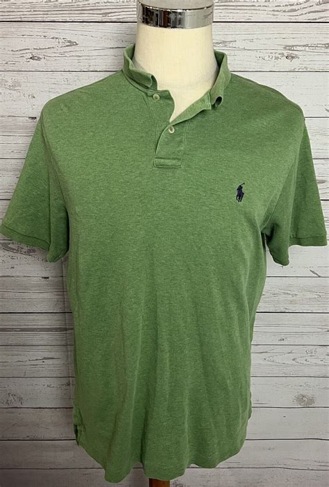 Polo Ralph Lauren Men S Size L Custom Fit Polo Shirt Ebay