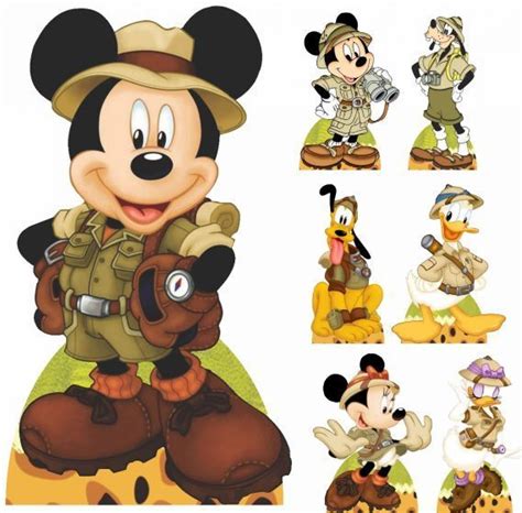 Kit display 7 peças de chão e mesa Mickey Safari Make Laser