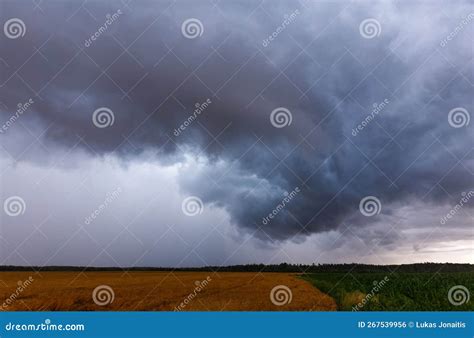 Severe Thunderstorm Clouds, Landscape with Storm Clouds Stock Photo ...