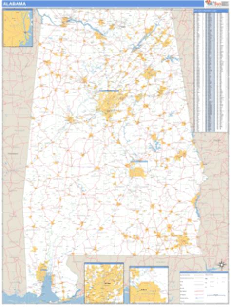 Alabama ZIP Code Wall Map | Maps.com.com