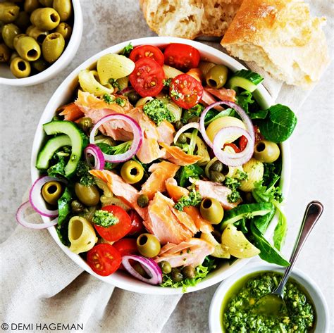 Pasta Pesto Salade Met Zalm Cherrytomaat En Komkommer StudioKOOK