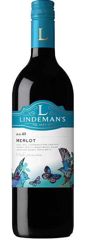 Box Of 6 Lindemans Bin 40 Merlot Wine Cow