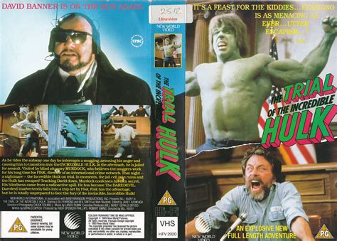 Trial Of The Incredible Hulk Vhs Uk Big Box Ex Rental Incredible Hulk