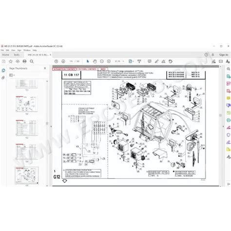 Manitou Forklift MSI 20 25 30 G Buggie Spare Parts Manual