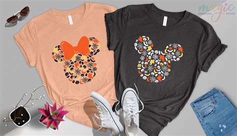 Mickey Minnie Halloween Disney Matching Tee Trick Or Treat Spooky Vibe