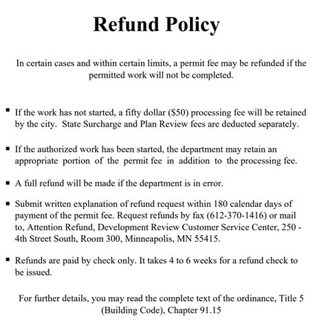 10 Printable Refund Policy Templates Pdf Word Excel Samples