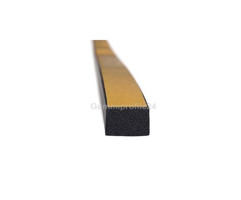 15x20 Mm EPDM Moosgummi Vierkantprofil Schwarz Gummiprofile24