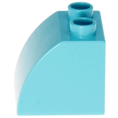 Lego Duplo Brick X X With Curved Top Medium Azure