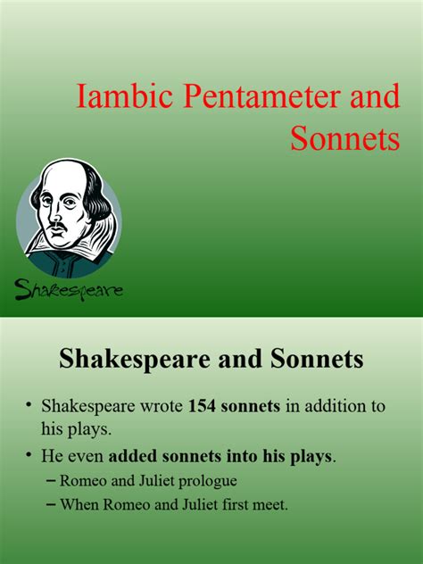 Iambic Pentameter and Sonnets | PDF | Narrative Forms | Stanzaic Form