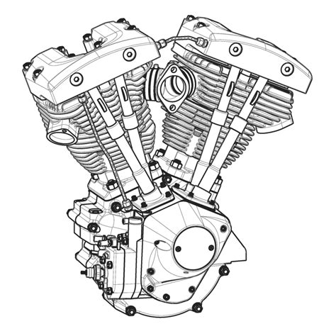 Shovelhead Motor Drawing