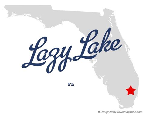 Map of Lazy Lake, FL, Florida