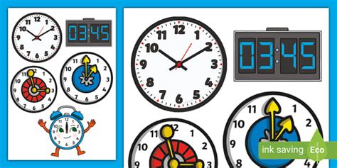 Clock Clip Art Cut-Outs (teacher made) - Twinkl