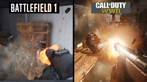 Call Of Duty Wwii Vs Battlefield 1 Campaign Details Comparison