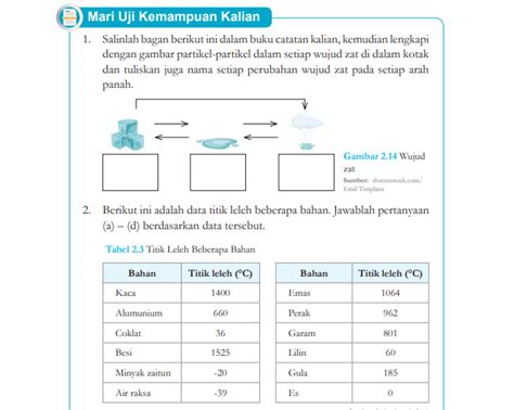 Kunci Jawaban Soal Ipa Kelas 7 Bab 2 Zat Dan Perubahannya Halaman 60