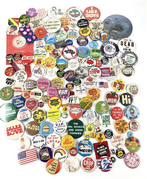 Lot - Lot of 130+ Vintage Miscellaneous Pin Back Badges