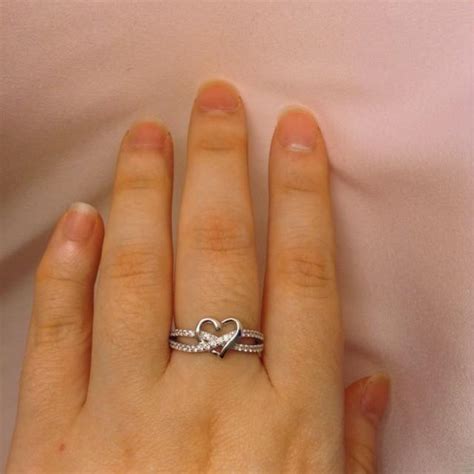 Promise Ring For Her Valentine Day Gift Heart Ring Girlfriend Gift