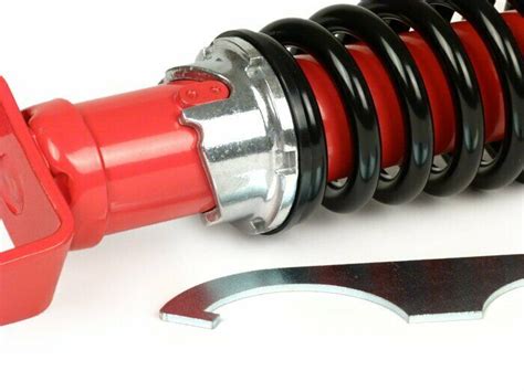 CARBONE Vespa Front Rear Red Black Adjustable Shock Absorber Set Px