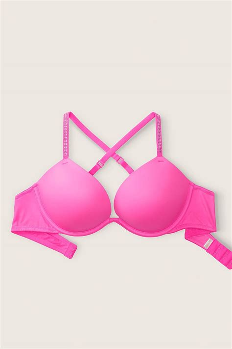 Buy Victoria S Secret Pink Atomic Pink Shine Add 2 Cups Push Up Smooth Push Up T Shirt Bra From