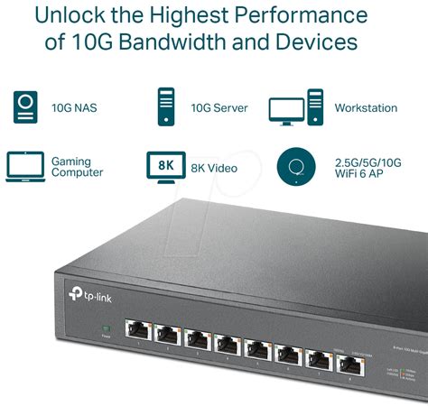 TPLINK TL-SX1008: Switch, 8-Port, 10 Gigabit Ethernet bei reichelt ...