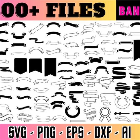 Ribbon Banner Svg Etsy