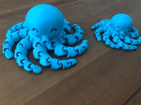 3d Printed Articulated Octopus Toy Etsy