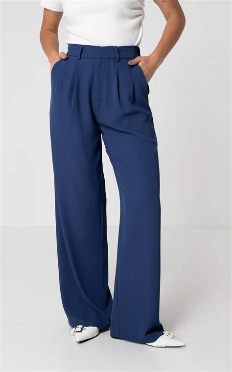 Wide Leg Pantalon Donkerblauw Guts Gusto