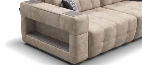 Диван BOSS.XO MAX Велюр Alkantara пепел / WOOD Rock купить по низкой ...