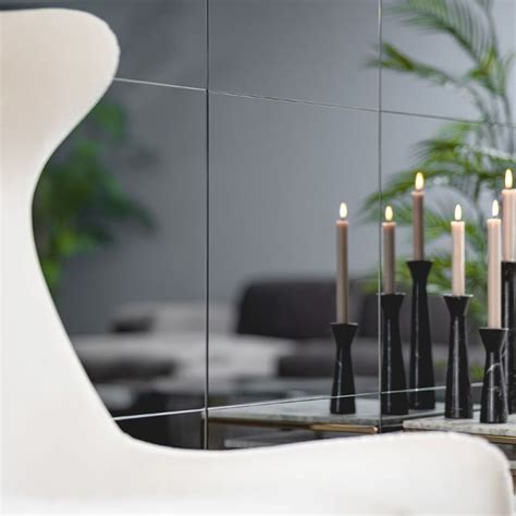 Large Smoked Mirror Square Wall Tiles Pack