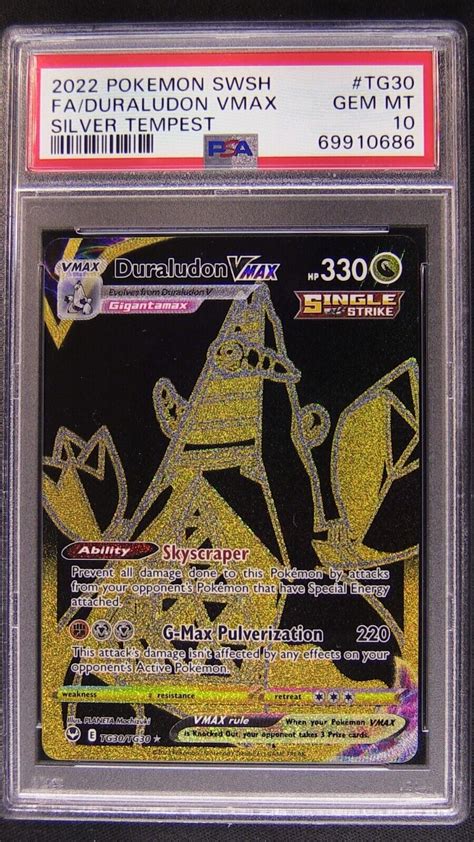 Psa Gem Mint Duraludon Vmax Pokemon Silver Tempest Secret Full Art