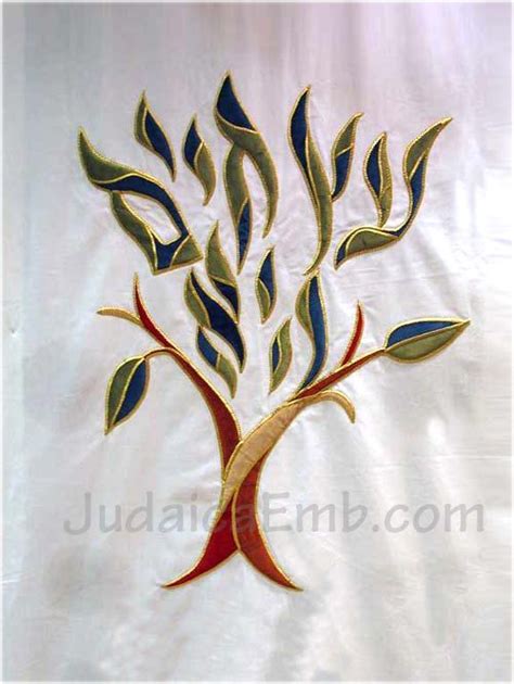 Parochet High Holiday Ark Curtain With Tree Of Life Parochet