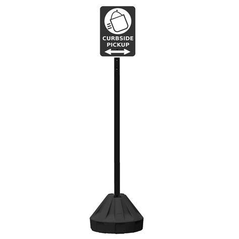 Portable Sign Post With Base On Wheels Traffic Safety Zone