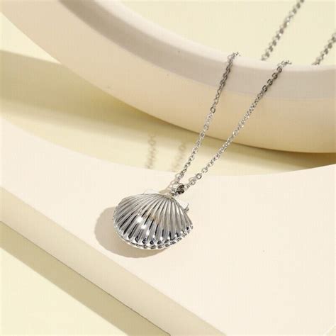 Elegant Seashells Charm Necklace With Diy Openable Compartment Pendant