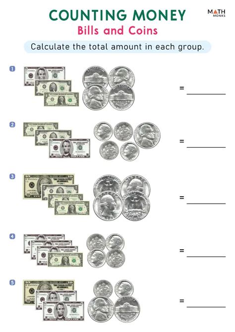 Money Worksheets For Rd Grade Math Monks