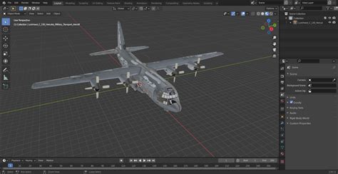 3d Model Lockheed C 130 Hercules Military Transport