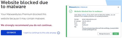 Verify Malwarebytes For Windows Can Block Malicious Websites