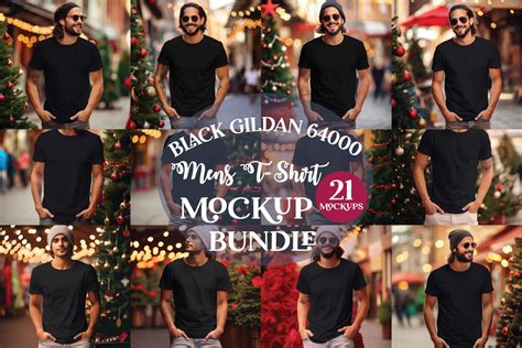 Black Gildan Mens T Shirt Mockup Graphic By Nowgiftsboutique