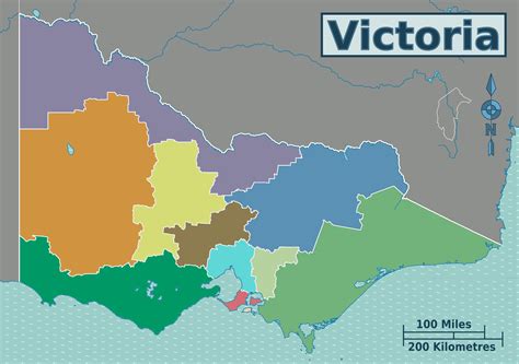 Victoria (Australia) regions map | Australia map, Australian maps ...