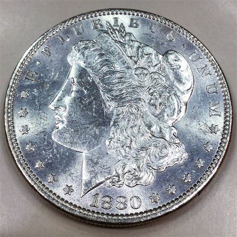 1880 Uncirculated Morgan Silver Dollar Beautiful Coin Rare Date ...